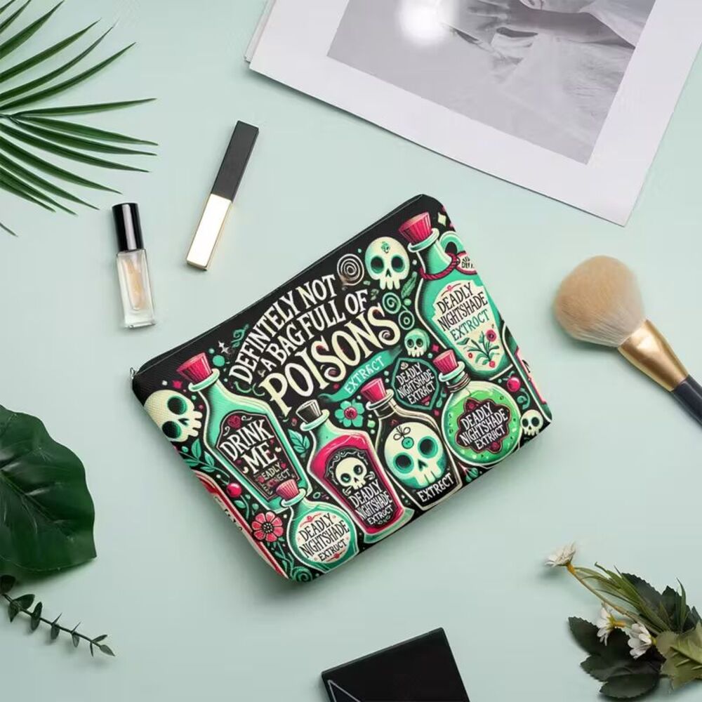 Definitely Not A Bag Full of Poisons Makeup Bag, Witchy Gifts for Women NEW